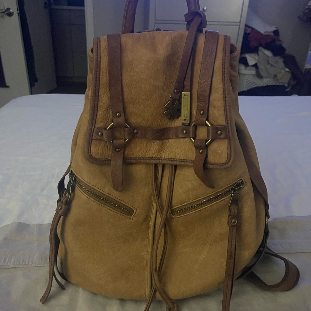 Leather backpack